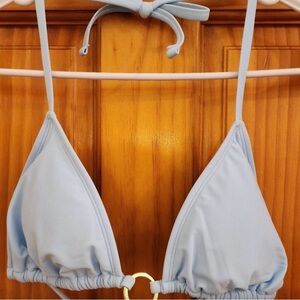 wild fable Light Blue Triangle Ring Bikini Top